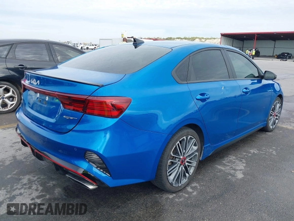 2022 Kia Forte GT with VIN 3KPF44AC1NE464699, listed as a IAAI auction lot 40966852 with 51,562 mi miles. Bid and sale history available at carsss.com. Image 4.