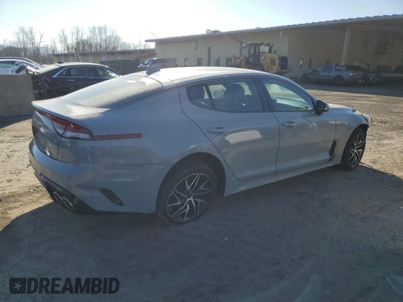 2023 Kia Stinger GT-Line with VIN KNAE35LD7P6134274, listed as a Copart auction lot 47412895 with 34,413 mi miles and Salvage Title. Bid and sale history available at DreamBid. Image 3.