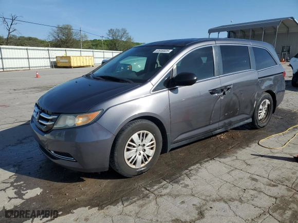 2015 Honda Odyssey LX with VIN 5FNRL5H25FB009675, listed as a Copart auction lot 53030325 with 154,319 mi miles and Salvage Title. Bid and sale history available at carsss.com. Image 1.