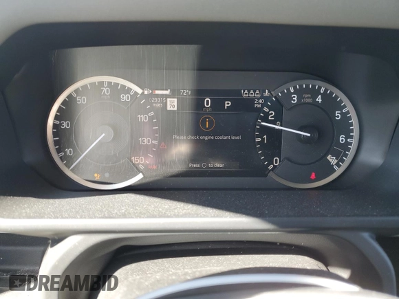 2023 Land Rover Defender S with VIN SALEJ7EX2P2234133, listed as a Copart auction lot 49185905 with 29,315 mi miles and Salvage title. Bid and sale history available at DreamBid. Image 9.