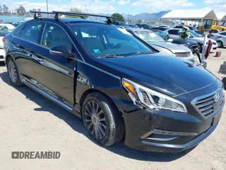 2015 Hyundai Sonata 2.4L Sport with VIN 5NPE34AFXFH163452, listed as a IAAI auction lot 41946262 with 47,730 mi miles. Bid and sale history available at carsss.com. Image 1.