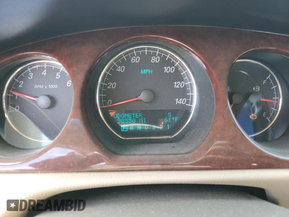 2007 Buick Lucerne CXL with VIN 1G4HD57207U141502, listed as a Copart auction lot 51449135 with 98,550 mi miles and Salvage Title. Bid and sale history available at DreamBid. Image 9.