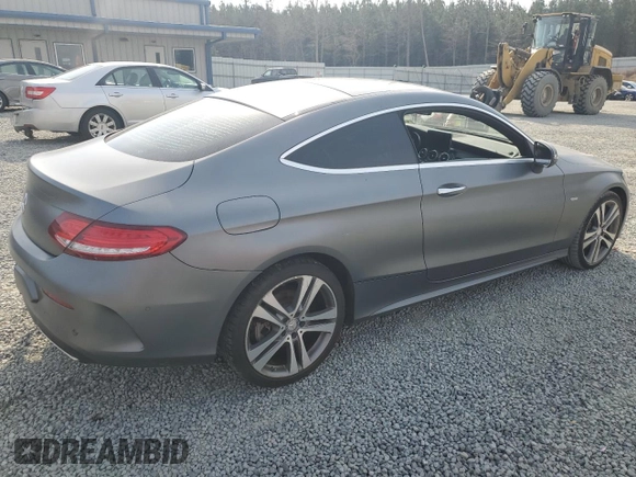 2017 Mercedes-Benz C 300 with VIN WDDWJ4JB2HF358181, listed as a Copart auction lot 47686885 with 96,762 mi miles and Salvage Title. Bid and sale history available at carsss.com. Image 3.