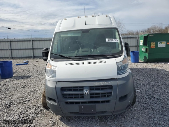 2016 Ram ProMaster Cargo Van with VIN 3C6TRVDG1GE129641, listed as a Copart auction lot 47180765 with 130,414 mi miles and Salvage Title. Bid and sale history available at carsss.com. Image 5.