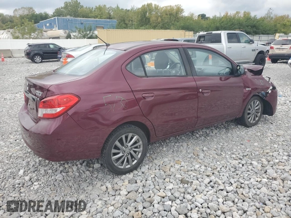 2018 Mitsubishi Mirage G4 SE with VIN ML32F4FJ9JHF15182, listed as a Copart auction lot 73180074 with 75,299 mi miles and Salvage Title. Bid and sale history available at carsss.com. Image 3.