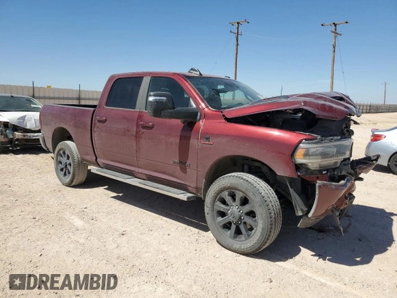 2024 Ram 2500 Laramie with VIN 3C6UR5FL9RG162974, listed as a Copart auction lot 50081095 with 8,776 mi miles and Salvage title. Bid and sale history available at DreamBid. Image 4.