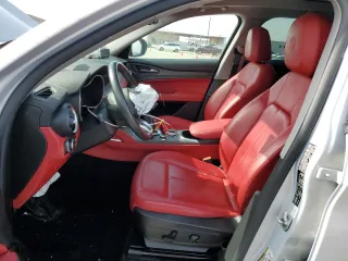 2021 Alfa Romeo Stelvio Ti with VIN ZASPAKBNXM7D13772, listed as a Copart auction lot 45291515 with NaN miles and Salvage Title. Bid and sale history available at carsss.com. Image 7.