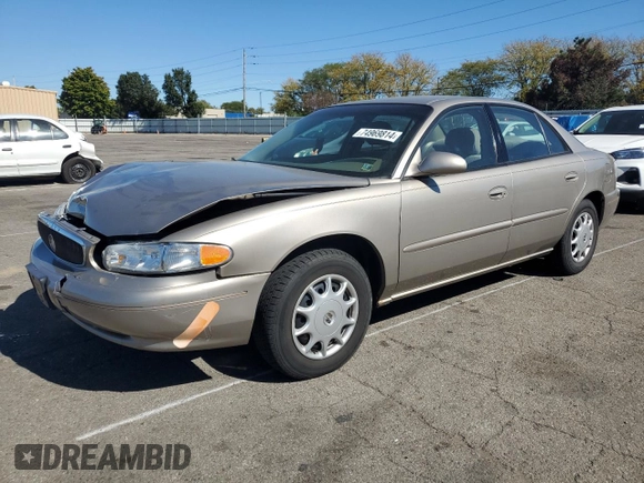 2003 Buick Century Custom with VIN 2G4WS52JX31163781, listed as a Copart auction lot 74969814 with 67,754 mi miles and Salvage Title. Bid and sale history available at carsss.com. Image 1.