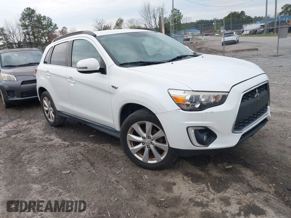 2015 Mitsubishi Outlander Sport 2.4 GT with VIN 4A4AP4AW3FE041544, listed as a IAAI auction lot 41873013 with 205,280 mi miles. Bid and sale history available at carsss.com. Image 1.