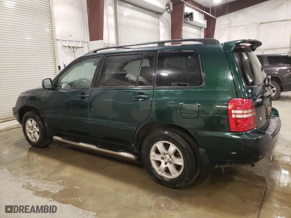 2001 Toyota Highlander with VIN JTEGF21A710006262, listed as a Copart auction lot 49304855 with 281,636 mi miles and Clean Title. Bid and sale history available at carsss.com. Image 2.