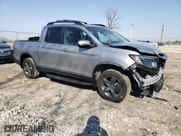 2022 Honda Ridgeline RTL z VIN 5FPYK3F55NB007222, wystawiony jako Copart lot #49155355 z przebiegiem 38 758 mil mil oraz Szkody całkowita. Historia ofert i sprzedaży dostępna na DreamBid. Obrazek 4.