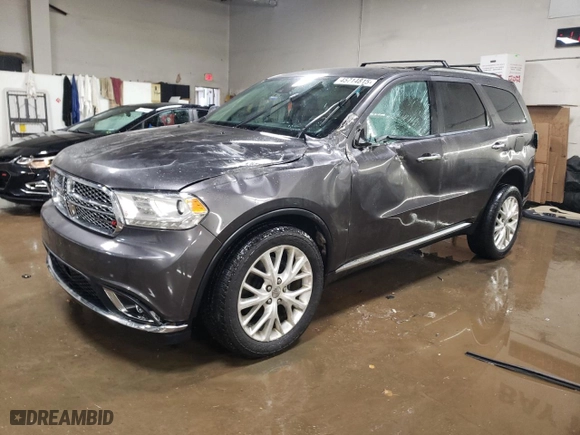 2015 Dodge Durango Citadel with VIN 1C4RDJEG9FC715745, listed as a Copart auction lot 45714815 with 180,863 mi miles and Salvage Title. Bid and sale history available at carsss.com. Image 1.