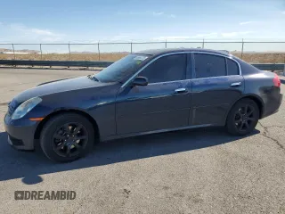 2006 Infiniti G35 with VIN JNKCV51F76M608483, listed as a Copart auction lot 46684775 with 205,712 mi miles and Salvage Title. Bid and sale history available at carsss.com. Image 1.
