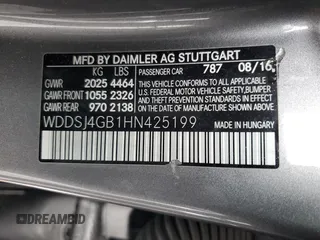 2017 Mercedes-Benz CLA 250 with VIN WDDSJ4GB1HN425199, listed as a Copart auction lot 44749915 with 134,308 mi miles and Clean Title. Bid and sale history available at DreamBid. Image 12.