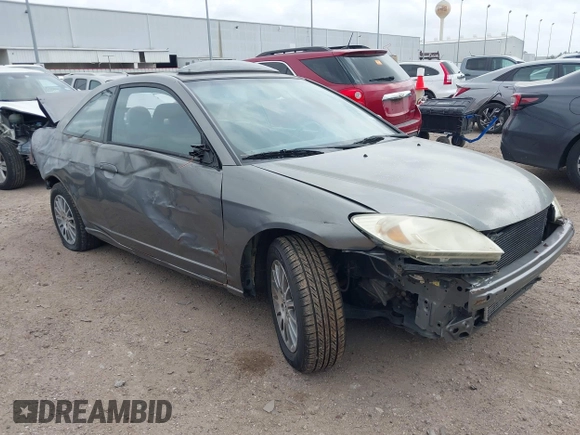 2005 Honda Civic Cpe EX with VIN 1HGEM22995L039162, listed as a IAAI auction lot 41927629 with 295,610 mi miles. Bid and sale history available at carsss.com. Image 1.