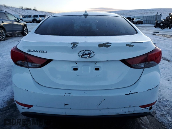 2016 Hyundai Elantra SE with VIN 5NPDH4AE4GH677674, listed as a Copart auction lot 88665955 with 186,075 mi miles and Salvage Title. Bid and sale history available at DreamBid. Image 6.