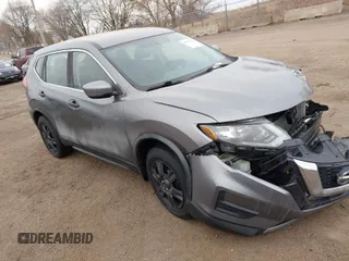 2017 Nissan Rogue SV with VIN KNMAT2MV8HP556282, listed as a IAAI auction lot 41707631 with 105,102 mi miles. Bid and sale history available at carsss.com. Image 1.