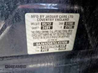 2012 Jaguar XJ XJL with VIN SAJWA2GB7CLV37656, listed as a Copart auction lot 62450905 with 88,954 mi miles and Salvage title. Bid and sale history available at DreamBid. Image 13.