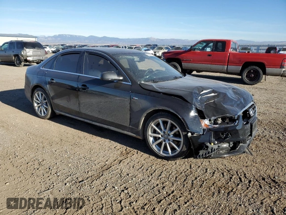 2014 Audi A4 Prestige with VIN WAUMFAFL9EN041175, listed as a Copart auction lot 83340014 with 94,690 mi miles and Salvage Title. Bid and sale history available at carsss.com. Image 4.