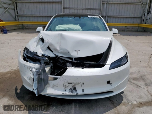 2025 Tesla Model 3 Long Range with VIN 5YJ3E1EB2SF882842, listed as a Copart auction lot 58424635 with 10,817 mi miles and Salvage title. Bid and sale history available at DreamBid. Image 5.