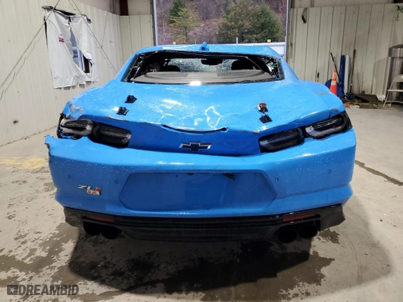 2022 Chevrolet Camaro ZL1 with VIN 1G1FK1R63N0133918, listed as a Copart auction lot 80301594 with 0 mi miles and Salvage Title. Bid and sale history available at carsss.com. Image 6.