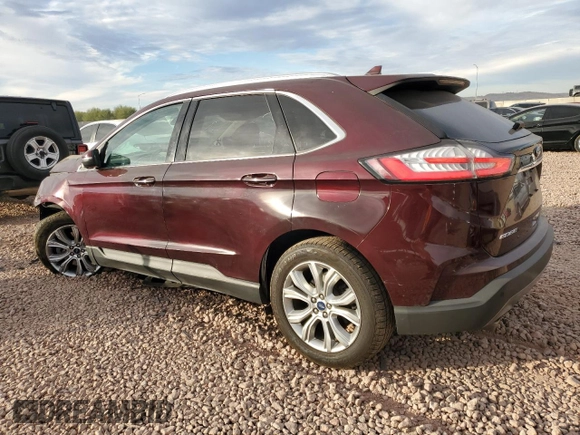 2019 Ford Edge Titanium with VIN 2FMPK4K96KBB80142, listed as a Copart auction lot 84847814 with 75,602 mi miles and Salvage title. Bid and sale history available at DreamBid. Image 2.