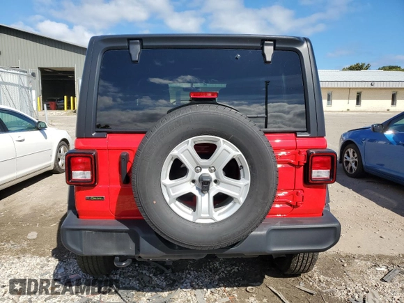 2022 Jeep Wrangler Unlimited Willys with VIN 1C4HJXDM4NW252778, listed as a Copart auction lot 72534664 with 20,014 mi miles and Salvage Title. Bid and sale history available at DreamBid. Image 6.