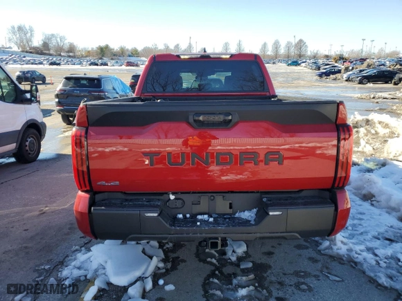 2025 Toyota Tundra 4WD SR with VIN 5TFLA5DBXSX238970, listed as a Copart auction lot 86693644 with 380 mi miles and Salvage Title. Bid and sale history available at carsss.com. Image 6.