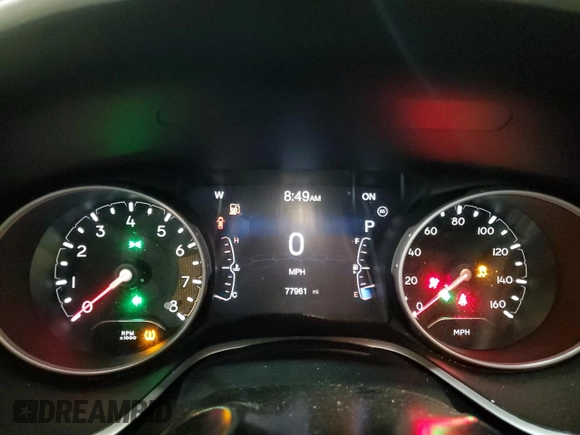 2018 Jeep Compass Limited with VIN 3C4NJDCB9JT499635, listed as a Copart auction lot 45642455 with 77,961 mi miles and Salvage Title. Bid and sale history available at DreamBid. Image 9.