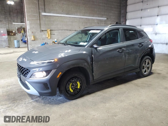 2023 Hyundai Kona SEL with VIN KM8K3CAB1PU983870, listed as a Copart auction lot 54140665 with 9,518 mi miles and Salvage Title. Bid and sale history available at DreamBid. Image 1.