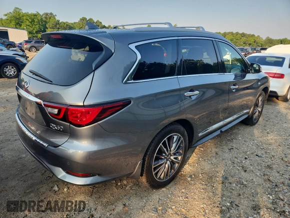 2019 Infiniti QX60 Luxe with VIN 5N1DL0MMXKC522444, listed as a Copart auction lot 63564895 with 99,748 mi miles and Salvage title. Bid and sale history available at DreamBid. Image 3.