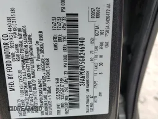 2016 Ford Fusion SE с VIN 3FA6P0H75GR246940, выставлен на аукционе Copart как лот 54318335 с пробегом 140 824 миль миль и Списание • Salvage title. История ставок и продаж доступна на DreamBid. Изображение 12.