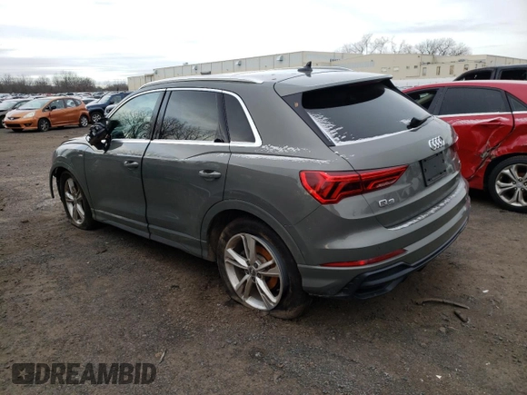 2020 Audi Q3 S line Premium Plus with VIN WA1EECF34L1014325, listed as a Copart auction lot 36095973 with 0 mi miles. Bid and sale history available at carsss.com. Image 2.
