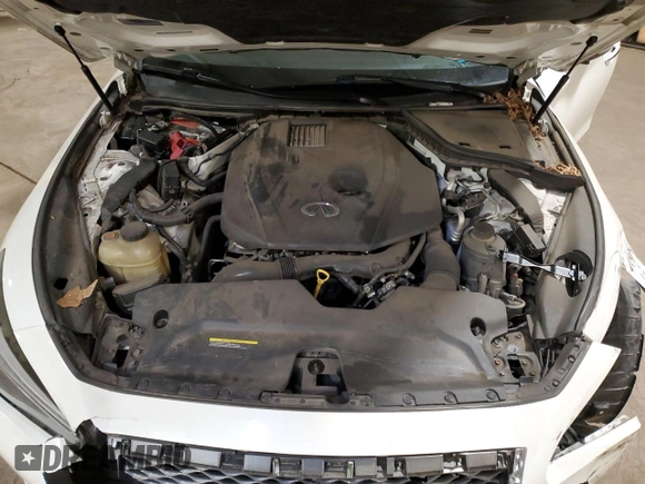 2017 Infiniti Q50 Premium with VIN JN1CV7AR2HM681323, listed as a Copart auction lot 45665735 with 107,082 mi miles and Salvage Title. Bid and sale history available at carsss.com. Image 11.