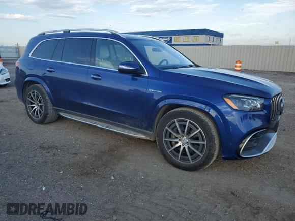 2021 Mercedes-Benz GLS 63 AMG with VIN 4JGFF8KE0MA387631, listed as a Copart auction lot 60719164 with 46,530 mi miles and Salvage Title. Bid and sale history available at DreamBid. Image 4.