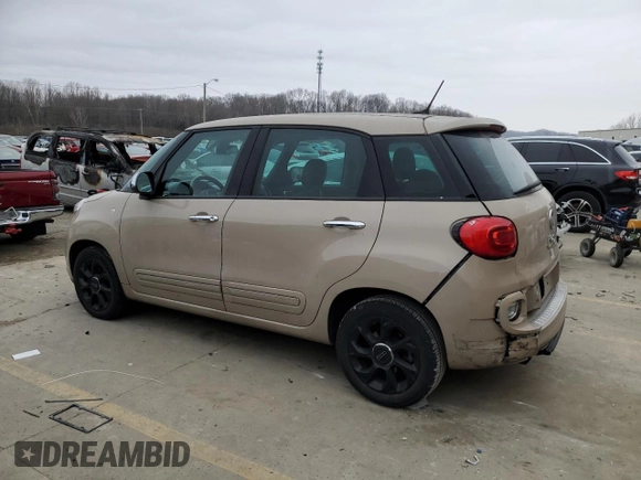 2014 FIAT 500L Lounge with VIN ZFBCFACH1EZ018158, listed as a Copart auction lot 44013195 with 113,260 mi miles and Clean Title. Bid and sale history available at DreamBid. Image 2.