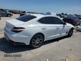 2022 Genesis G70 2.0T with VIN KMTG34TA6NU098521, listed as a Copart auction lot 55772275 with 30,439 mi miles and Salvage title. Bid and sale history available at DreamBid. Image 3.