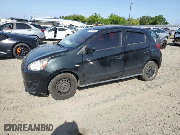 2015 Mitsubishi Mirage DE with VIN ML32A3HJ3FH058850, listed as a Copart auction lot 54330405 with 150,901 mi miles and Salvage title. Bid and sale history available at DreamBid. Image 1.
