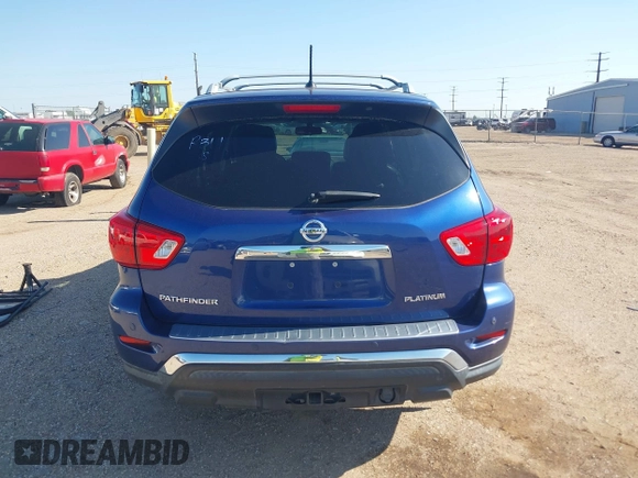 2017 Nissan Pathfinder Platinum with VIN 5N1DR2MN7HC682843, listed as a IAAI auction lot 42668614 with 86,880 mi miles and . Bid and sale history available at DreamBid. Image 16.