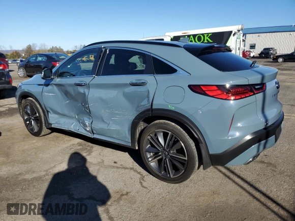 2023 Infiniti QX55 Essential with VIN 3PCAJ5KR2PF123868, listed as a Copart auction lot 49993035 with 10,009 mi miles and Salvage Title. Bid and sale history available at DreamBid. Image 2.