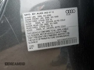 2014 Audi Q7 Premium Plus z VIN WA1LMAFE2ED003874, wystawiony jako Copart lot #50791485 z przebiegiem 65 619 mil mil oraz Szkoda całkowita • Salvage title. Historia ofert i sprzedaży dostępna na DreamBid. Obrazek 13.