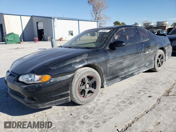 2003 Chevrolet Monte Carlo SS with VIN 2G1WX12K139239036, listed as a Copart auction lot 77154623 with 115,964 mi miles and Salvage Title. Bid and sale history available at carsss.com. Image 1.