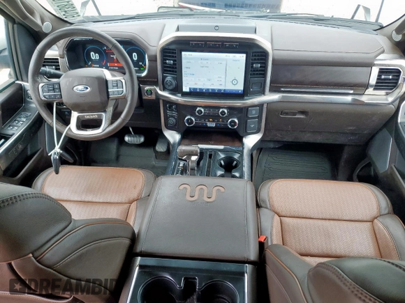 2023 Ford F-150 XL with VIN 1FTFW1ED6PFC00883, listed as a Copart auction lot 60438105 with 27,640 mi miles and Salvage title. Bid and sale history available at DreamBid. Image 8.