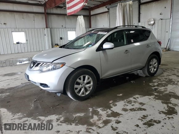 2012 Nissan Murano SV with VIN JN8AZ1MW7CW221292, listed as a Copart auction lot 54353965 with 128,526 mi miles and Salvage Title. Bid and sale history available at carsss.com. Image 1.