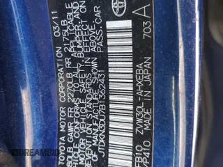 2011 Toyota Prius I with VIN JTDKN3DU7B1362431, listed as a Copart auction lot 53235155 with 117,738 mi miles and Salvage Title. Bid and sale history available at carsss.com. Image 14.