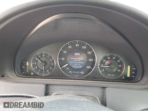 2005 Mercedes-Benz CLK 320 with VIN WDBTK65GX5T042891, listed as a Copart auction lot 60829694 with 189,085 mi miles and Salvage Title. Bid and sale history available at DreamBid. Image 9.