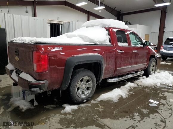 2017 Chevrolet Silverado 1500 LTZ with VIN 1GCVKSEC5HZ197138, listed as a Copart auction lot 45189745 with 0 mi miles and Salvage Title. Bid and sale history available at carsss.com. Image 3.