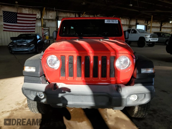 2018 Jeep Wrangler Unlimited Sport z VIN 1C4HJXDN8JW206681, wystawiony jako Copart lot #49619615 z przebiegiem 74 949 mil mil oraz Szkoda całkowita • Salvage title. Historia ofert i sprzedaży dostępna na DreamBid. Obrazek 5.