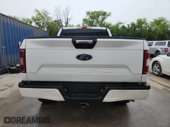 2018 Ford F-150 XL with VIN 1FTEW1E57JFC16425, listed as a Copart auction lot 61947945 with 110,364 mi miles and Salvage title. Bid and sale history available at DreamBid. Image 6.