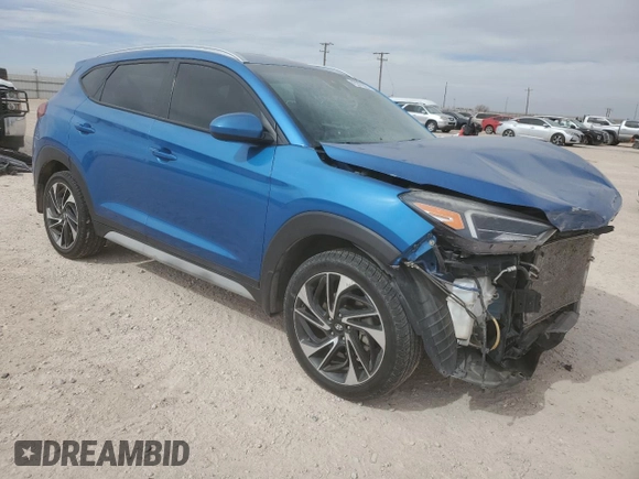 2019 Hyundai Tucson Sport with VIN KM8J33AL5KU981469, listed as a Copart auction lot 45370525 with 163,979 mi miles and Salvage Title. Bid and sale history available at carsss.com. Image 4.